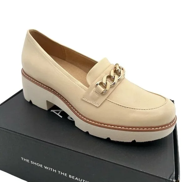Naturalizer Loafer Womens Size 9 W Desi Vanilla Cream Chunky - Picture 3 of 7